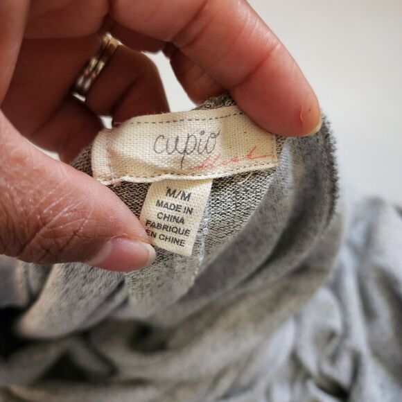 Cupio Sweater Dress Womens Medium Grey Long Sleeve Cowl Neck Comfort Cozy Knit - Picture 3 of 11